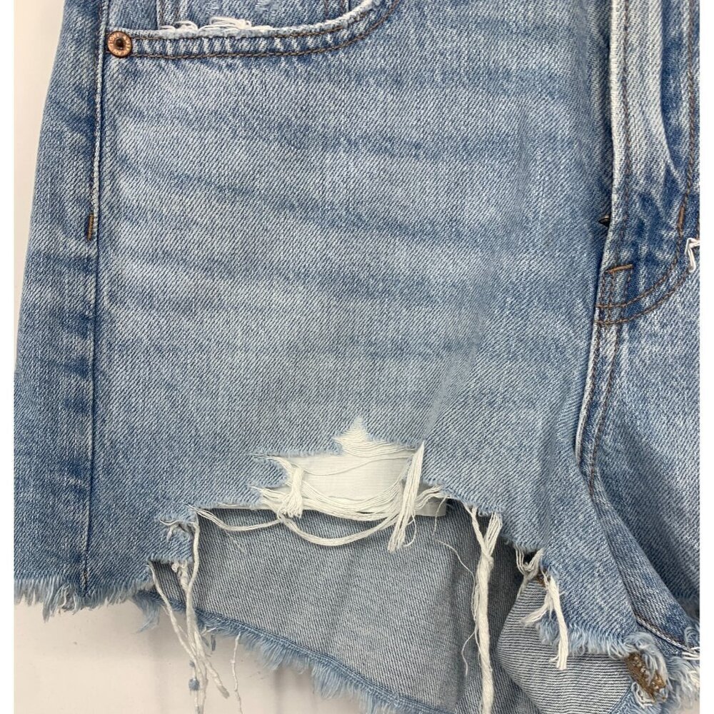 American Eagle Womens Denim Shorts Curvy 90's High Rise Light Wash Size 4 27 New - Picture 8 of 10